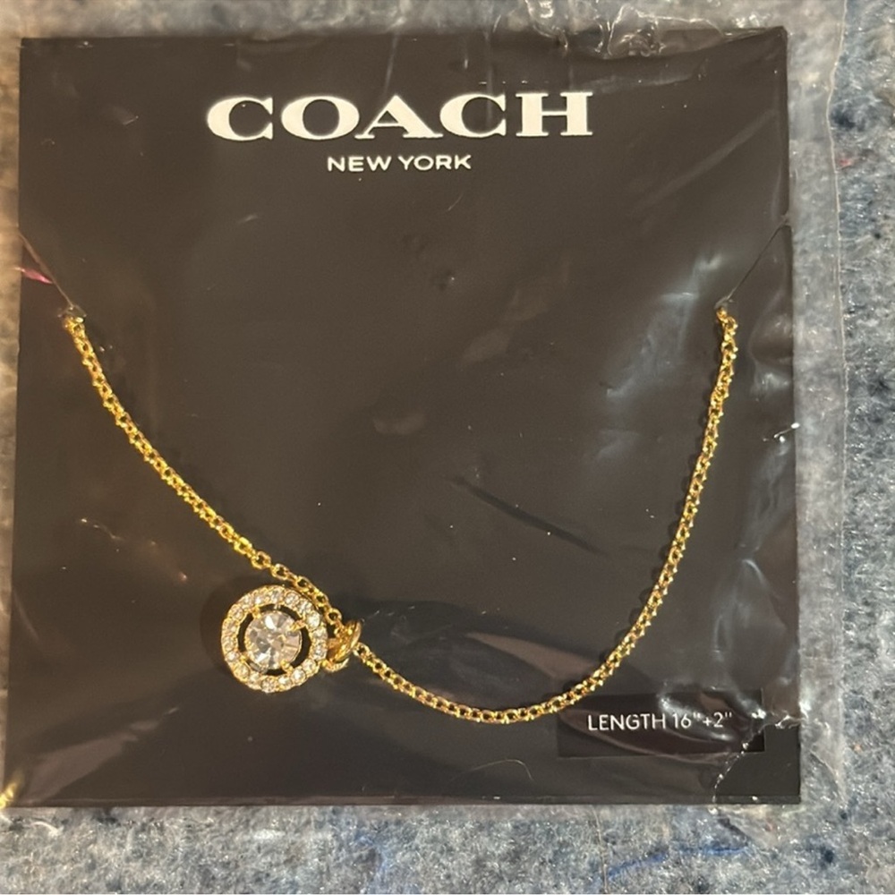 Coach Gold and Silver Necklace with Elegant Pendant - Picture 6 of 7